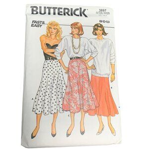 Butterick Fast & Easy Misses Skirt Pattern 3897 Sizes 8-12 uncut